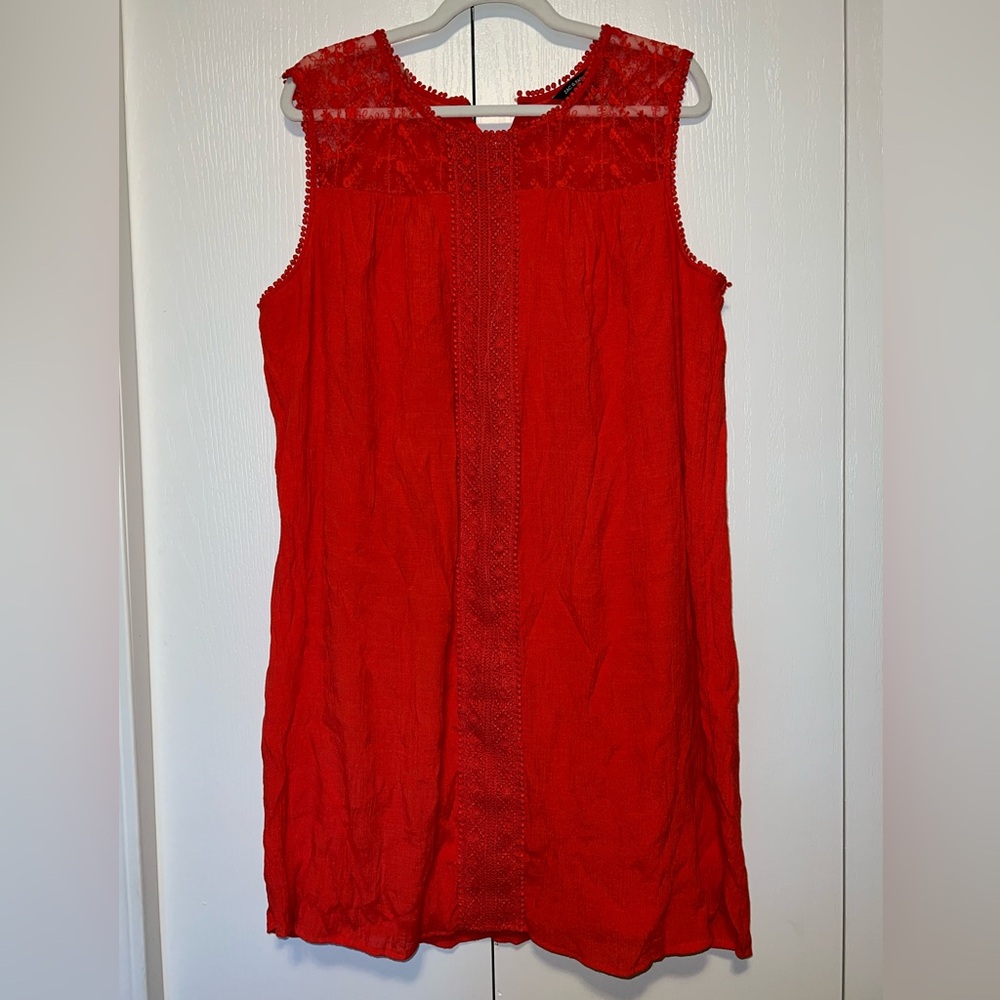 Zac & Rachel Embroidered Sleevless Flare ALine Dress